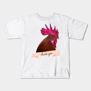 Angry Fowl Cluck You Funny Chicken Lover Gift Kids T-Shirt